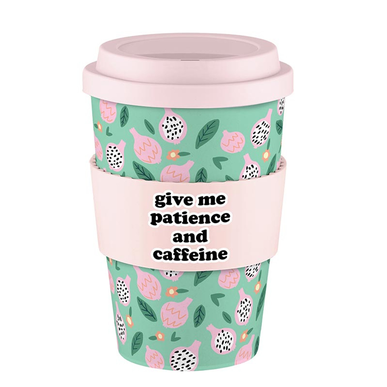 Bamboo Cup - Give Me Patience & Caffeine - Faithworks Gives Back