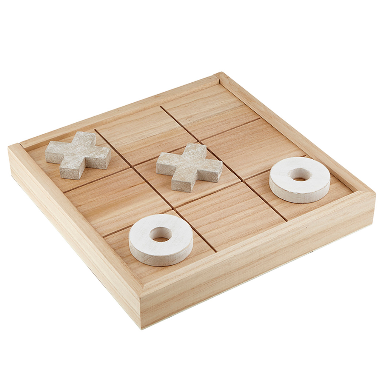 Mosaic Tic Tac Toe - Wooden Strategy Game-236V