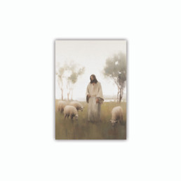 He Is Risen Collection Canvas - Jesus & Sheep