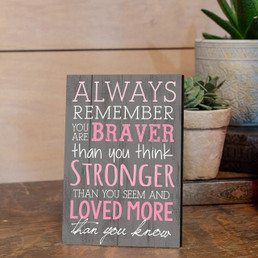 Always Remember You Are Braver Than You Think
