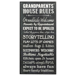 Chalkboard Art  - Grandparents' House Rules
