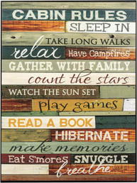 Wall Art - Cabin Rules