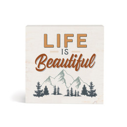Wood Block - Life Is Beautiful