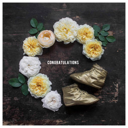 Greeting Card - Baby - Gold Shoes