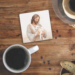 Coaster - Jesus & Lamb