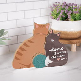 Home Is Where The Meow Is Nested Shape Decor