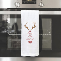 Christmas Tea Towel - Merry Be Your Christmas