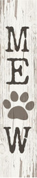 Block Sign - Meow Cat Pawprint