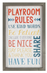 Framed Art - Playroom Rules