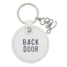 Face to Face Leather Key Tag - Back Door