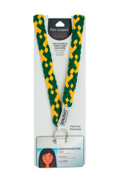 Pom Lanyard - Bottle Green/Yellow Gold
