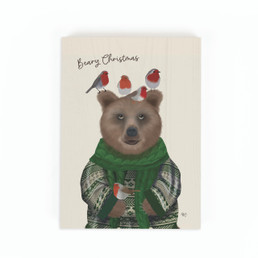 Christmas Critters Collection Word Block - Beary Christmas