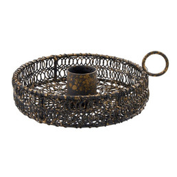 Woven Iron Taper Candleholder