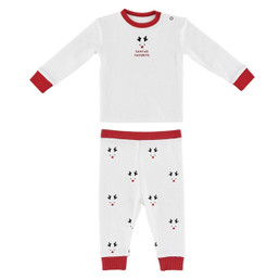 Waffle Knit Two-Piece Pajama Set - Santa's Favorite 6-12 mo Waffle Knit Two-Piece Pajama Set - Santa's Favorite 6-12 mo