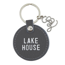 Face to Face Leather Key Tag - Lake House