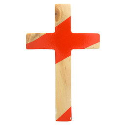 COLOR 5" Marble Cross - The Art of the Cross - Amber Flame