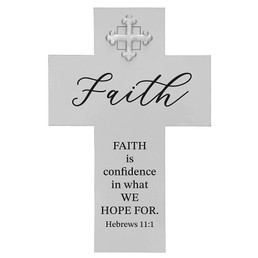 Hebrews 11:1 Desk Stand Cross - The Power of Faith