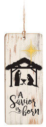 Ornament Tag A Savior is Born