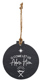 Ornament Round Let Us Adore Him