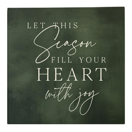 Evergreen Christmas Word Block - Let This Season