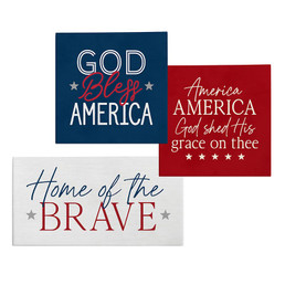 America The Beautiful Set of 3 Mini Signs