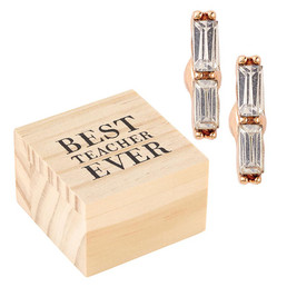 Treasure Box Earrings - Best Teacher Ever