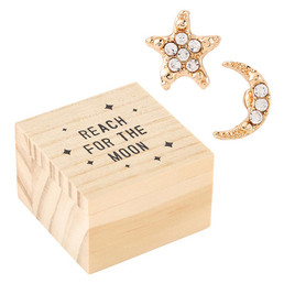 Treasure Box Earrings - Reach for the Moon