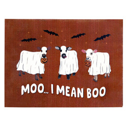 Moo I Mean Boo Wood Block