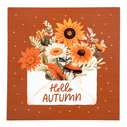 Hello Autumn Wood Block