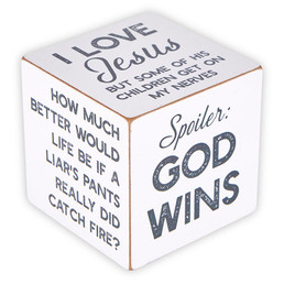 Quote Cube - Inspirational - God Wins