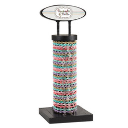 Filled Display - Woven Cross Charm Bracelets - 72 pcs