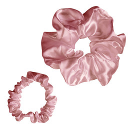 Satin Scrunchie - Light Blush - Set of 2