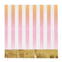 Foil Fringe Napkins - Ombre Stripe