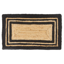 Jute Doormat - Natural/Black