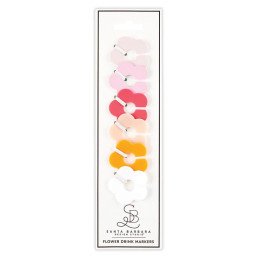 Acrylic Drink Markers - Flowers - Set of 6