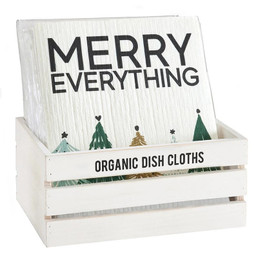 Filled Display - Holiday Organic Dish Cloths - Green Collection