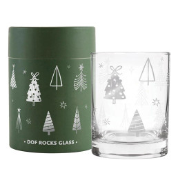 DOF Rocks Glass - Silver Trees