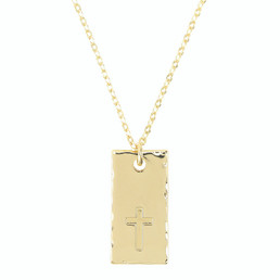 Rectangle Cross Necklace