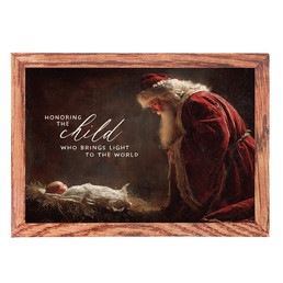Kneeling Santa Framed Art (5x7)