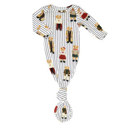 Knotted Gown - Bear with Blue Stripes