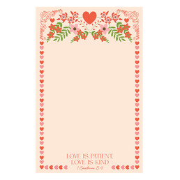 Extra Large Sticky Note Pad - Love is Patient 