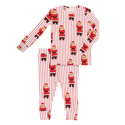 Two-Piece Long Sleeve PJ Set - Santa Bear