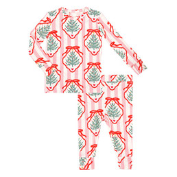 Two-Piece Long Sleeve PJ Set - Vintage Christmas Tree