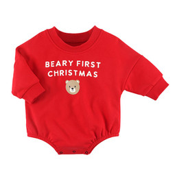 Sweatshirt Romper - Beary First Christmas