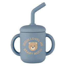 Silicone Sippy Cup - Jesus Loves Me Beary Much