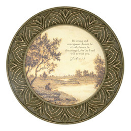 In Every Season Round Framed Art - Be Strong