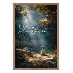 Take Courage Framed Art - Not my Will