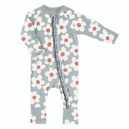 Cozy Romper with Ruffles - Floral