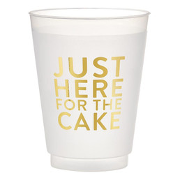 Gold Foil Frost Cups - Here for the Cake - Set of 6