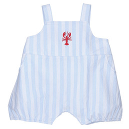 Bubble Overall Romper - Lobster